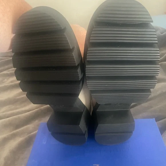 Stuart weitzman soho zip booties oat cream lug sole shoes 12 b new NIB ladies - Picture 6 of 17